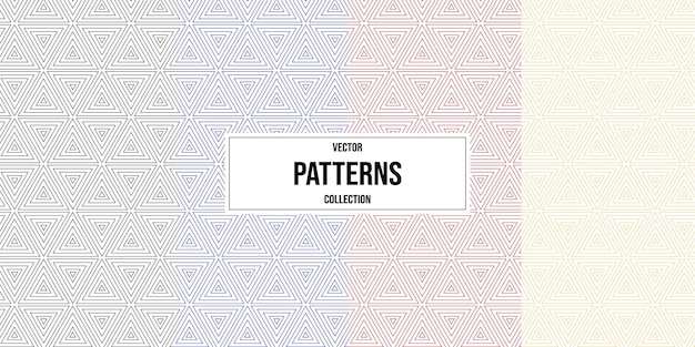 a set of geometric patterns