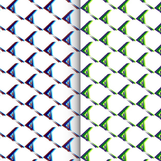 A set of two different patterns with the letter a on them.