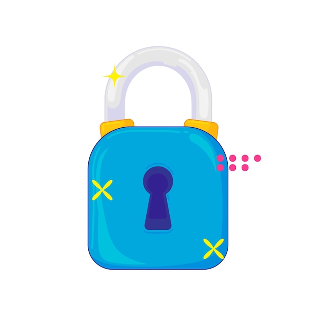 A Shiny Blue Padlock Securing Access and Privacy