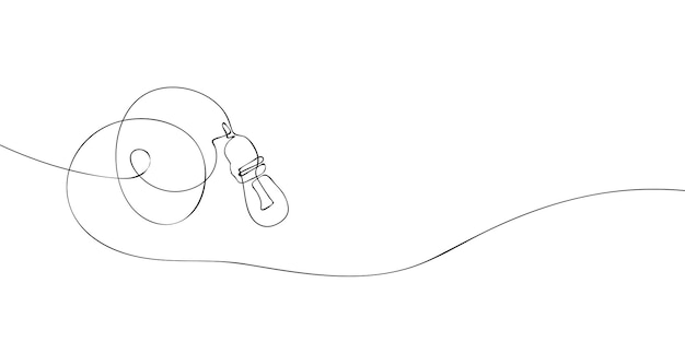 a single line drawing of a holiday light continuous line christmas light icon one line icon vector