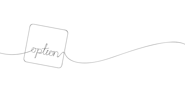 a single line drawing of an option key continuous line option button icon one line icon vector