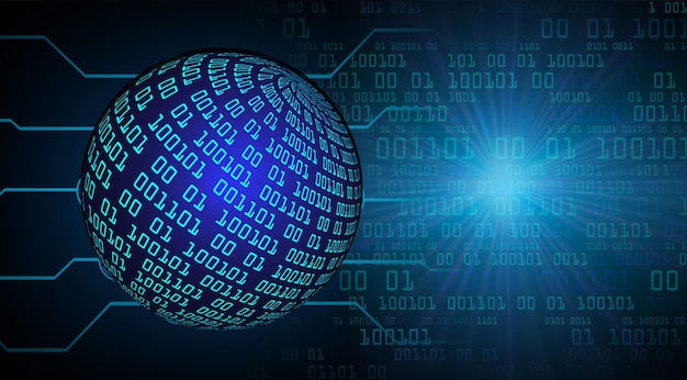 A sphere with binary numbers on it