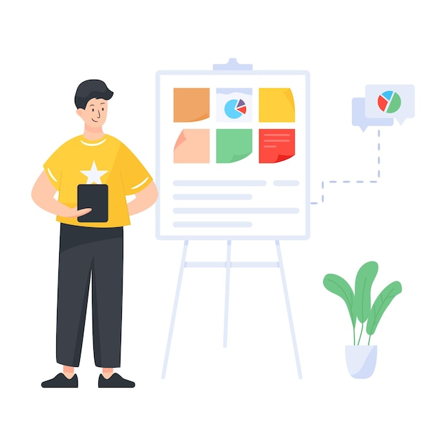 a trendy vector of online job consultancy