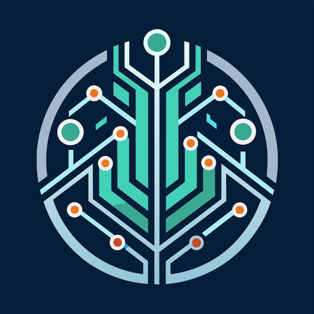 a unique design showing a tree integrated within an electrical circuit board blending nature with technology a minimalist design inspired by mediterranean cuisine