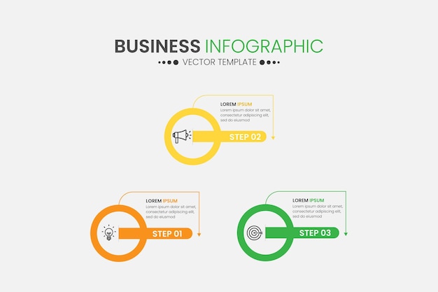 A vector graphic with a business infographics.