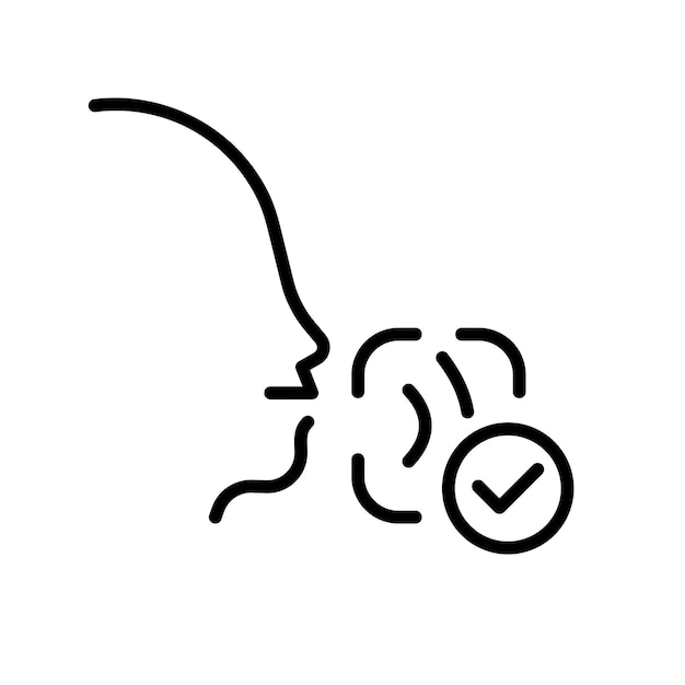 A voice message Line icon black voice message icon Vector icon
