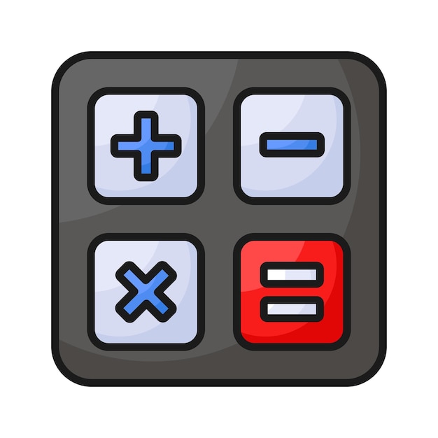 a well designed calculator icon digital computation and arithmetic functions mathematical