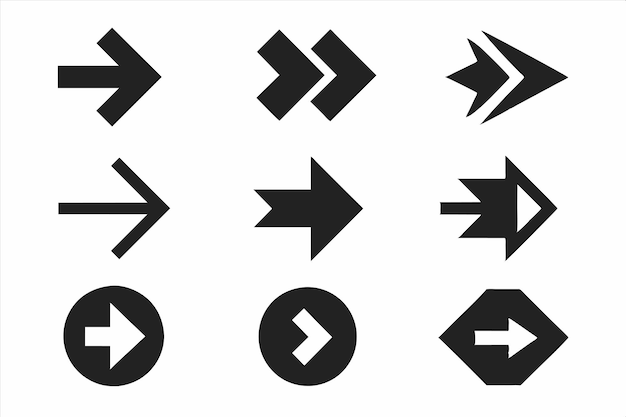 a white background with arrows pointing to the right and right