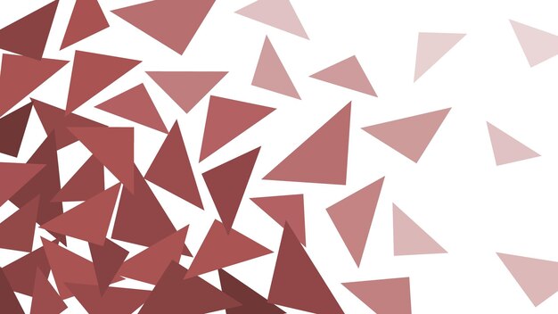 a white background with red triangles becoming brighter and splitting