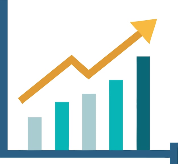a yellow arrow pointing up and the word graph is above