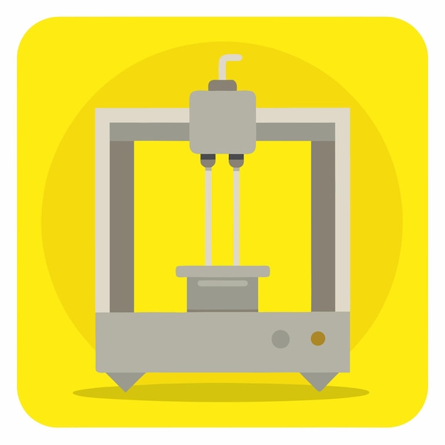 a yellow background with a picture of a robot