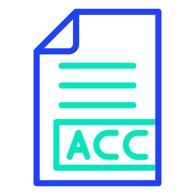 AAC Vector Icon Design Illustration