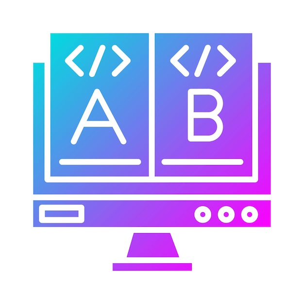 AB Testing vector icon Can be used for Coding and Development iconset