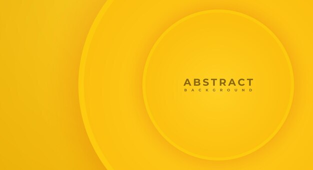 abstract 3d background circle yellow papercut layer with copy space for text or message