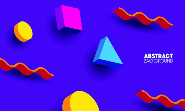 abstract 3d background with vector geometric shapes.