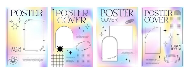 Abstract aesthetic hologram gradient background