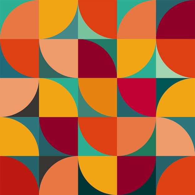 Abstract aesthetic modern geometric shape contemporary boho poster cover template