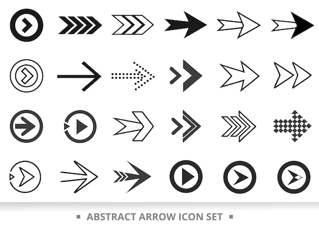 Abstract Arrow Icon Set