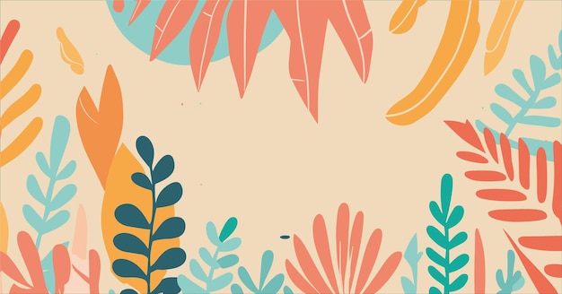 Abstract Autumn backgrounds vector with copy space for text in flat linear style