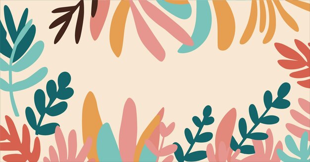 Abstract Autumn backgrounds vector with copy space for text in flat linear style