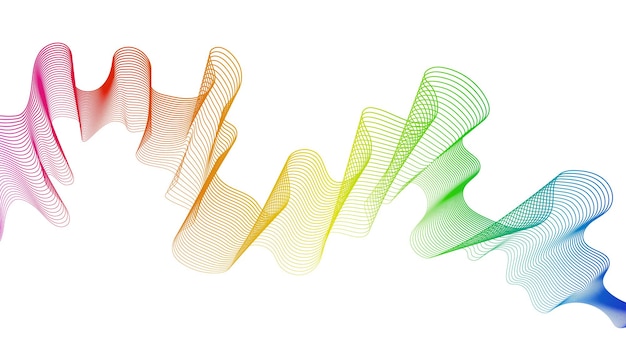 Abstract backdrop with wave gradient lines