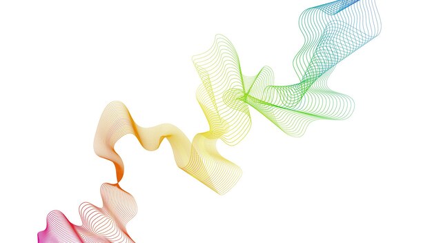 Abstract backdrop with wave gradient lines
