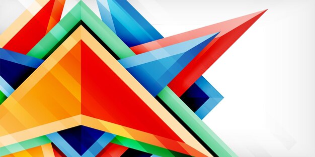 abstract background color triangles and arrows composition vector illustration for wallpaper banner background card book illustration landing page