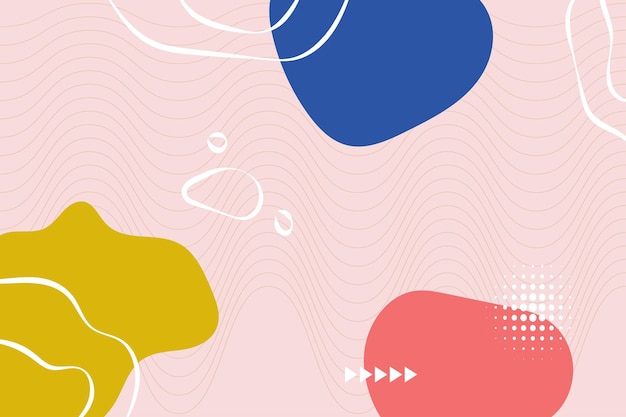 abstract background colorful flat illustration with liquid shape composition