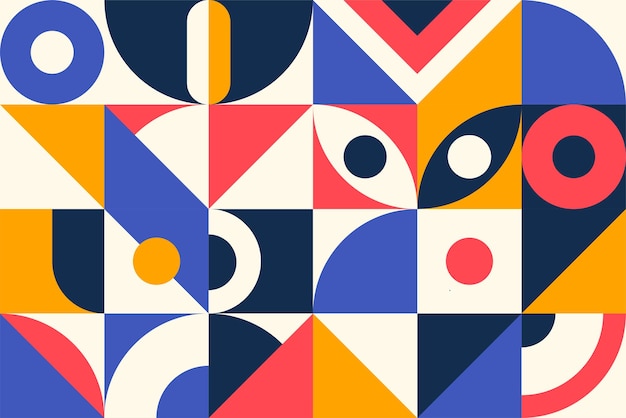 Abstract background Colorful geometric mural wallpaper