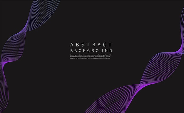 abstract background colorful wave lines isolated blue background glowing wave vector illustration
