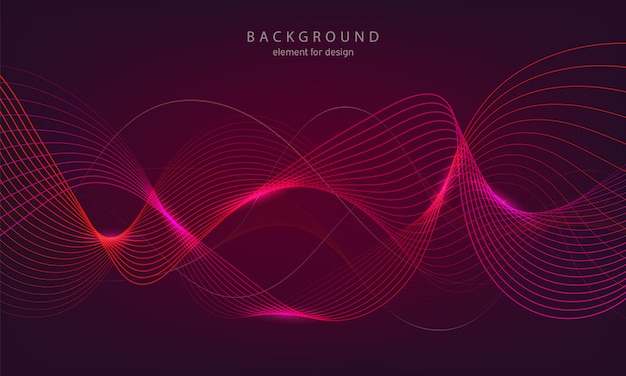 abstract background colorful waves with lines.
