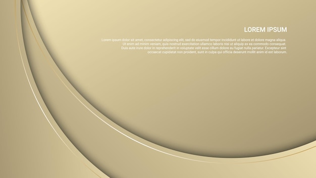 abstract background design with curved golden lines