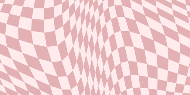 Abstract Background Featuring Psychedelic Groovy Checkerboard Design in 1970s Hippie Retro Style
