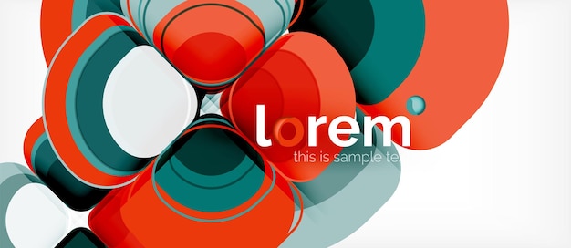abstract background geometric multicolored round shapes composition trendy abstract layout template for business or technology presentation