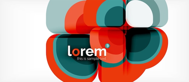 abstract background geometric multicolored round shapes composition trendy abstract layout template for business or technology presentation
