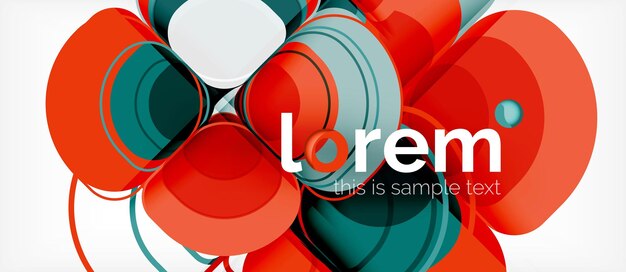 abstract background geometric multicolored round shapes composition trendy abstract layout template for business or technology presentation