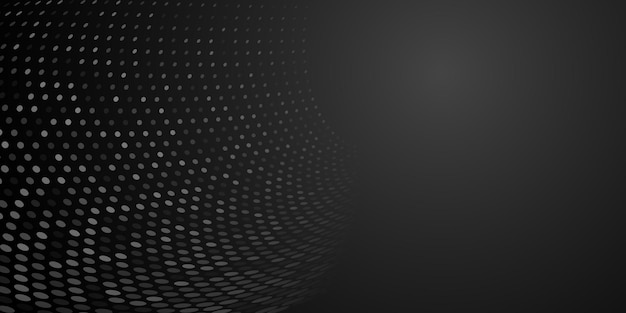 Abstract background made of halftone dots in black and gray colors