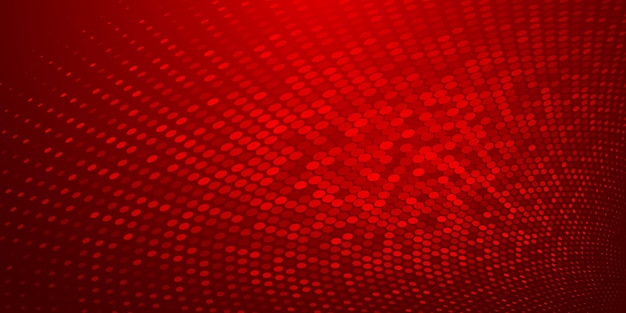 abstract background made of halftone dots in red colors