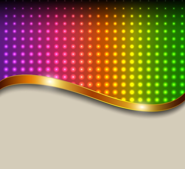 abstract background metallic with rainbow dots pattern vector illustration