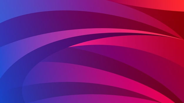 Abstract background of curved lines in red and purple colors