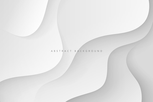abstract background of gray paper cut waves and realistic shadows