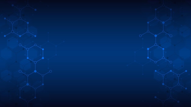 Abstract background of molecules