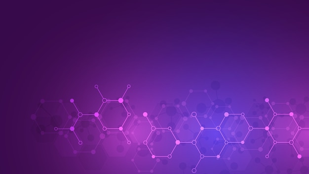 Abstract background of molecules