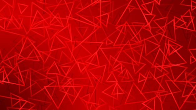 Abstract background of small triangles in red colors