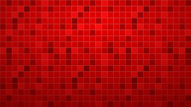 Abstract background of tiles in red colors