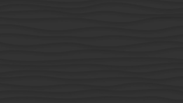 Abstract background of wavy lines with shadows in black colors