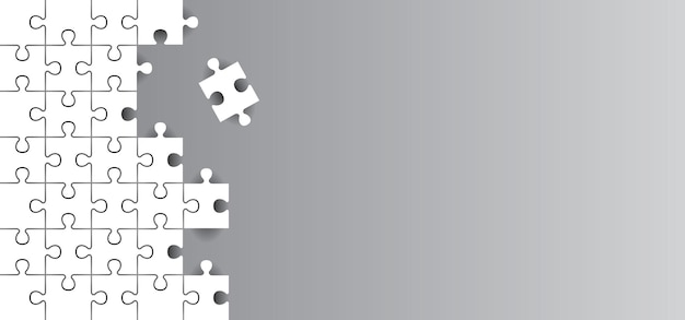 Abstract background pattern with puzzle pieces and empty space for design Vector