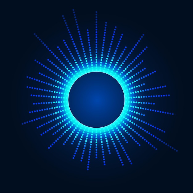 Abstract background technology spherical chip that processes commands and transmits data