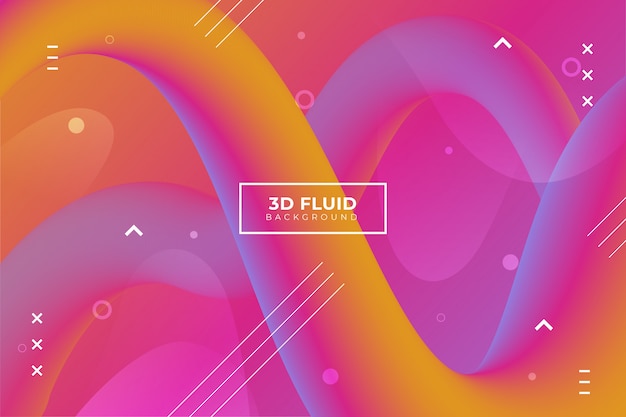abstract background with 3d fluid shapes