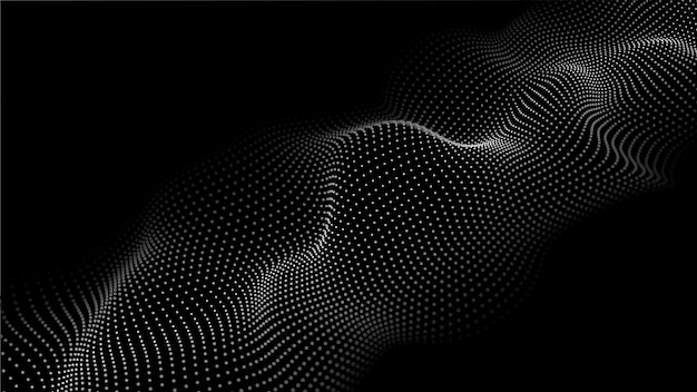 Abstract background with a dynamic wave A large amount of data Vector illustration